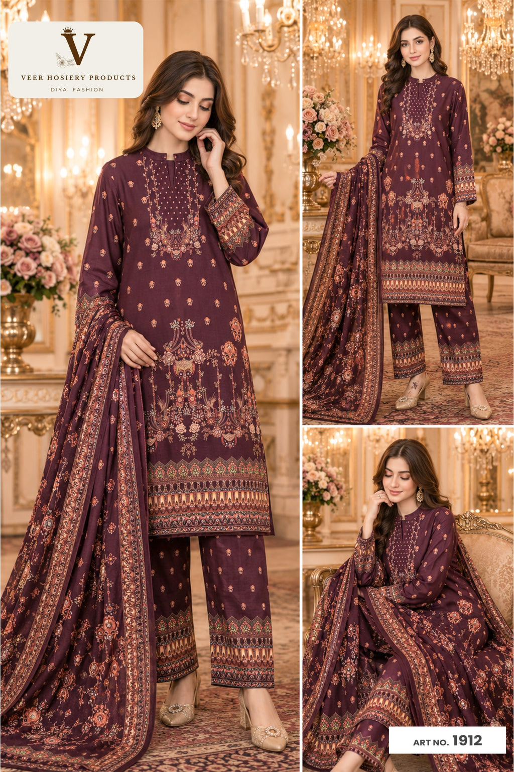Kurti 3 Piece Set 1912